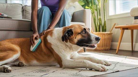 selective focus photography of short-coated brown puppy facing right side