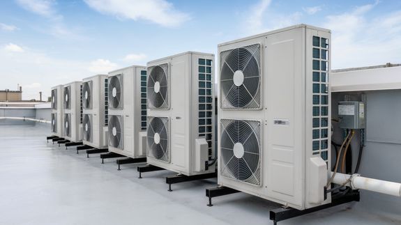 White Exhaust Fan Hanged