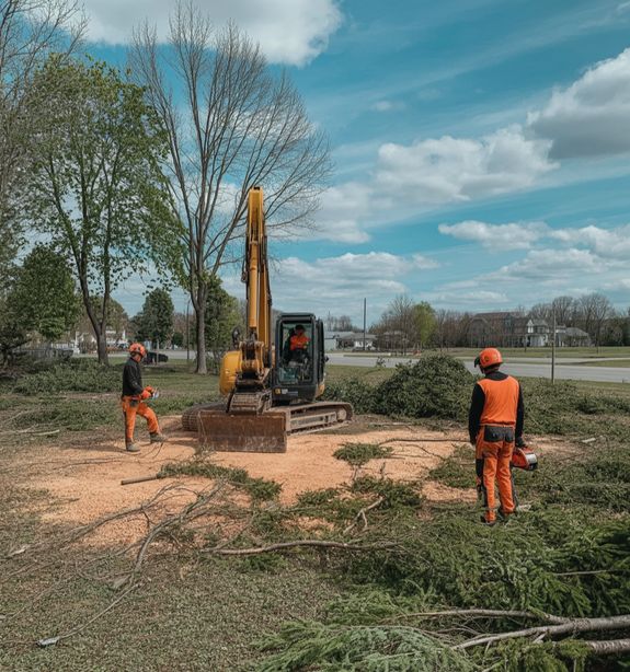 A Person Cutting a Tree