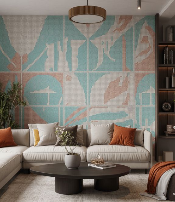 Brown, Black, And White Tiles