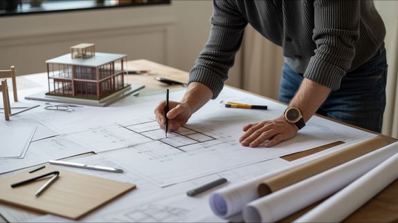 Man Using Turned-on Macbook Pro on White Printer Papers