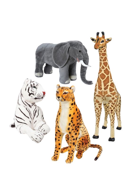 Stuffed Safari Animal Set (4 pieces) – $40: