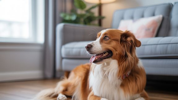 Tan and White Cavalier King Charles Spaniel