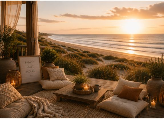 How does the coastal setting support the experience?