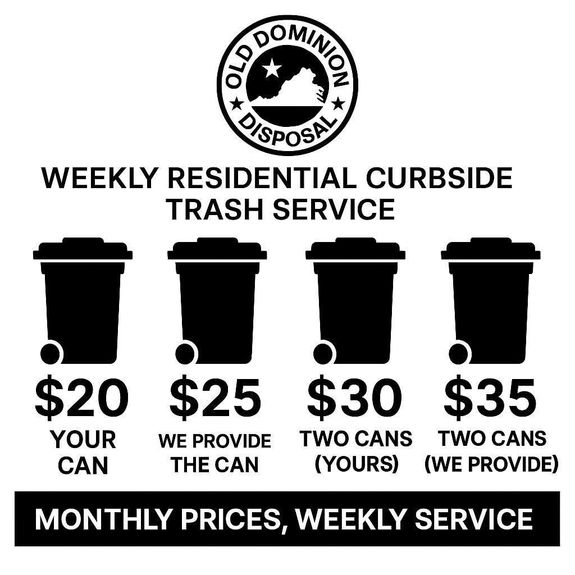 Reliable Curbside Trash Pickup in Spotsylvania, Stafford, and Caroline County