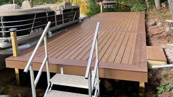 Permanent Wood Dock Construction in Sunapee, NH