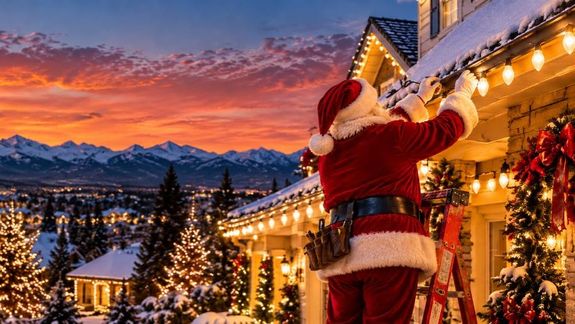 Christmas Lights by Santa