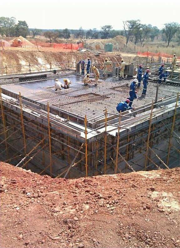 Yellow Scaffolding Building