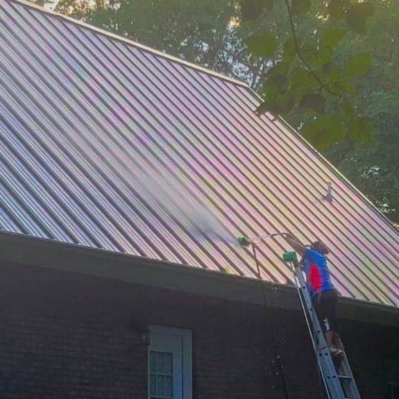 Do I need to be home during the pressure washing service?