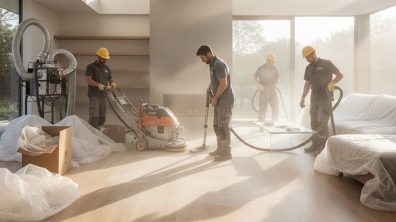 Round Brown Wooden 5-piece Dining Set in Room