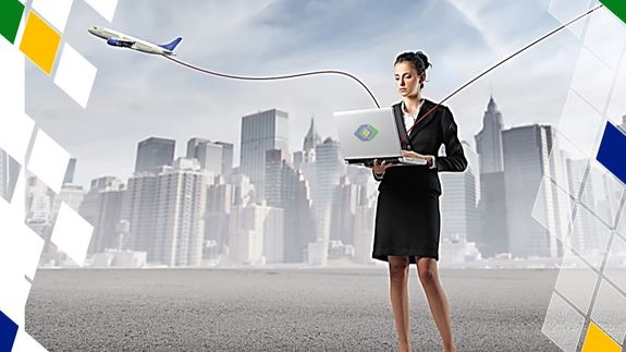Black Ipad with Stock Market on Screen on Wooden Table