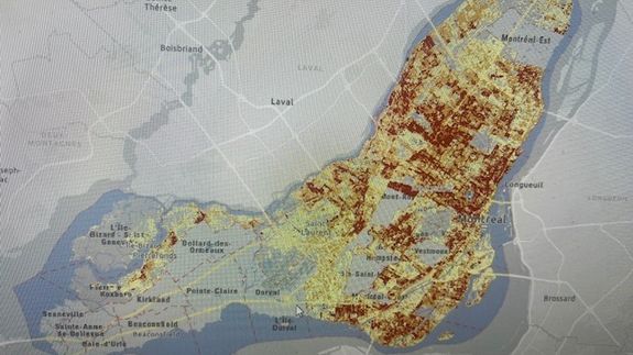 Carte des cuvettes Ville de Montréal
