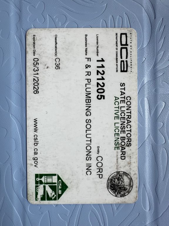 Fully Licensed and Insured Plumbing