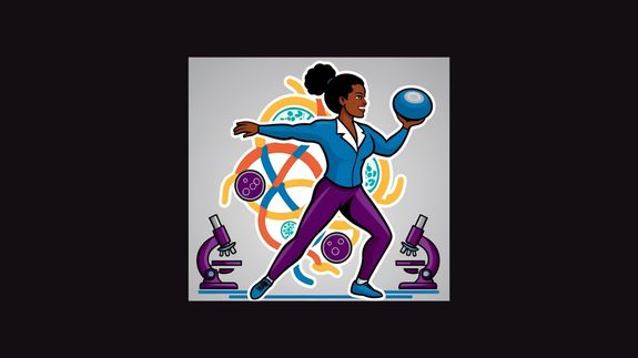 Two women at a desk studying with books, notes, and a laptop, emphasizing collaboration.