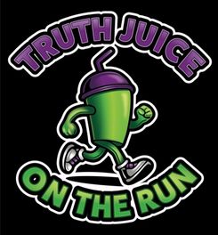 Truth Juice on the run logo