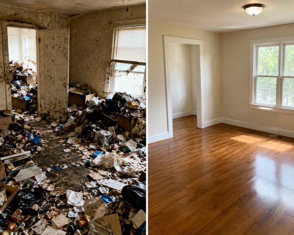 Severely Neglected Property Cleaning