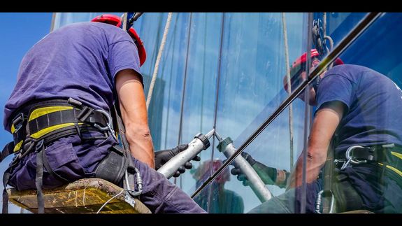 Construction Worker on Boom