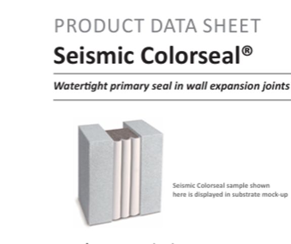 Wall Expansion joint Seismic colorseal Install 