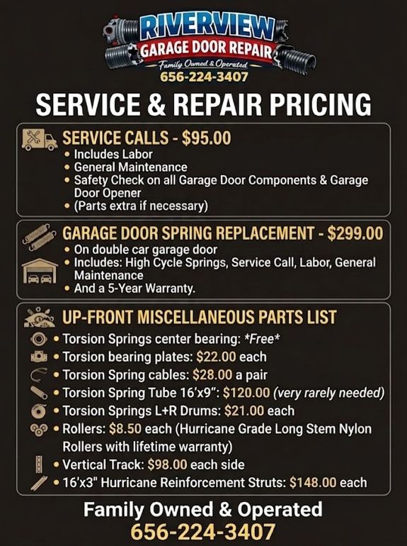 "Transparent Pricing" Garage Door Repairs and Services Made Effortless in Tampa Bay with Transparent Pricing upfront