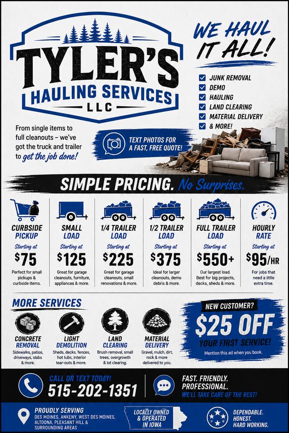 Your Trusted Junk Removal Experts in Des Moines, IA