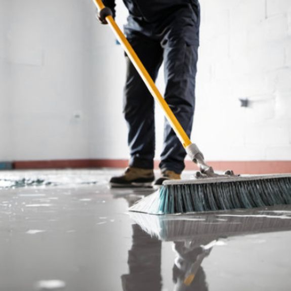 Floor stripping, waxing, buffing