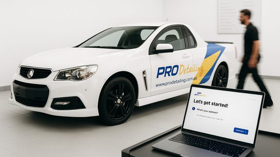 A Close-Up Shot of a Car being Washed