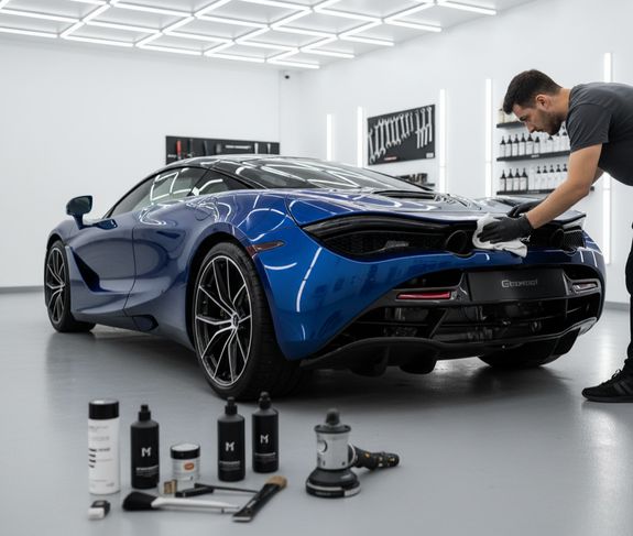 Close-up of a yellow Chevrolet Corvette parked outdoors, showcasing its sleek and modern design.