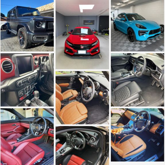 A Person Washing a the Headlight of a Car