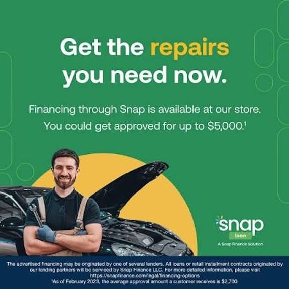 SNAP FINANCING AVAILABLE