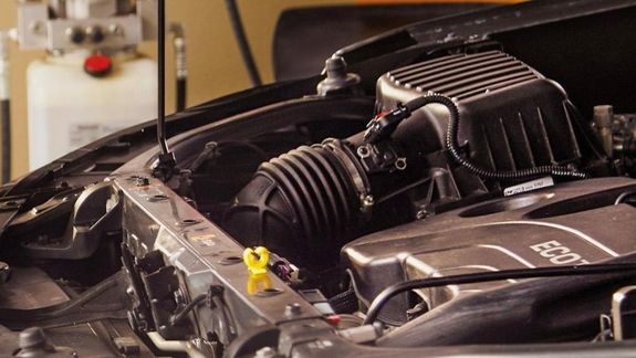 Black Vehicle Wheel and Tire