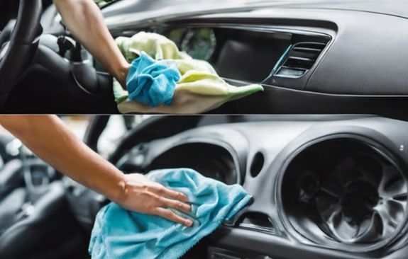 Tail Light of a Yellow Car