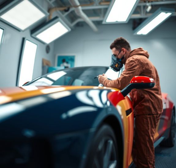 Close-up of a yellow Chevrolet Corvette parked outdoors, showcasing its sleek and modern design.