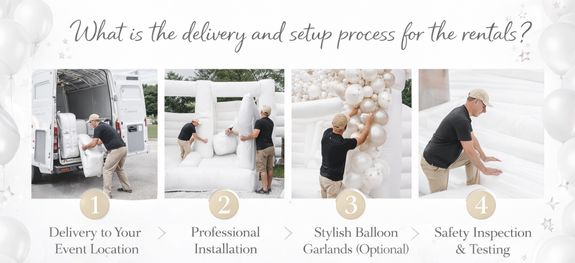 What is the delivery and setup process for the rentals?