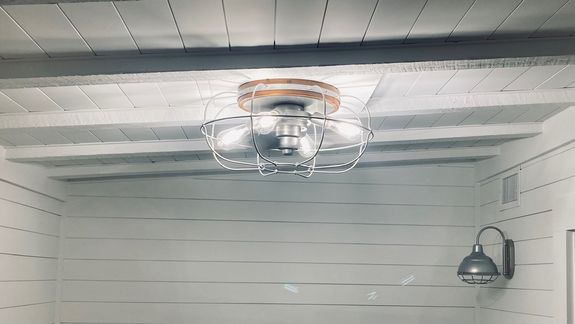 Marble Top Kitchen Counter With Wooden Cabinets