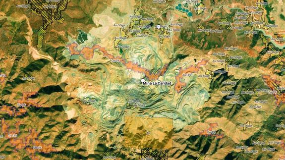 Crusher machine in open pit